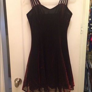 Burgundy cocktail dress